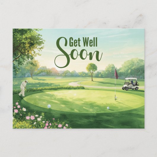 Golf Beterschap Golfer Briefkaart (Voorkant)