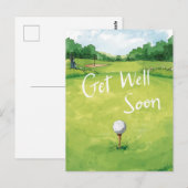 Golf Beterschap Kaart – Watercolor Golfbaan (Voorkant / Achterkant)