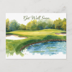 Golf beterschap stuur goede wensen voor golfer briefkaart