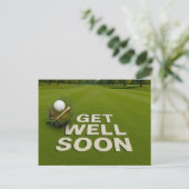 Golf beterschap stuur wensen voor golfer  briefkaart (Staand voorkant)