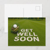 Golf beterschap stuur wensen voor golfer  briefkaart (Voorkant / Achterkant)