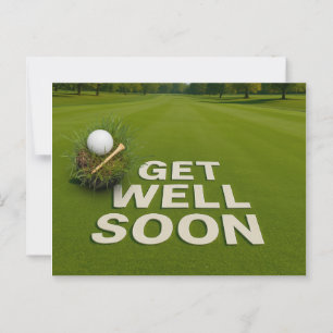 Golf beterschap stuur wensen voor golfer  briefkaart