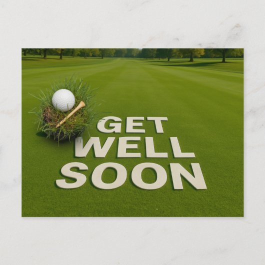 Golf beterschap stuur wensen voor golfer  briefkaart (Voorkant)