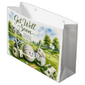 Golf Beterschap stuur wensen voor golfer Groot Cadeauzakje (Voorkant Gekanteld)