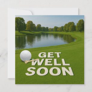 Golf beterschap tekst bij bunker voor golfer