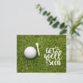 Golf Beterschap voor golfer Briefkaart (Staand voorkant)