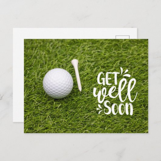 Golf Beterschap voor golfer Briefkaart (Voorkant / Achterkant)