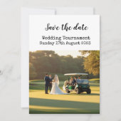 Golf Bewaar de datum Golf Huwelijk Kaart (Voorkant)