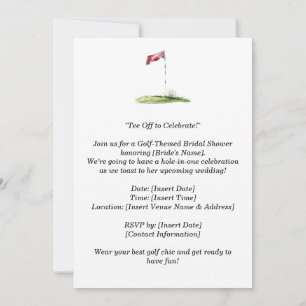 Golf Bewaar de datum Golf Toernooi Uitnodiging