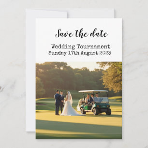 Golf Bewaar de datum Golf Wedding Kaart