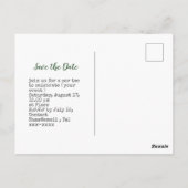 Golf bewaar de datum met golfbal  briefkaart (Achterkant)