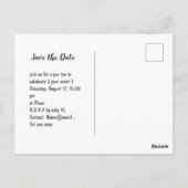 Golf bewaar de datum met golfbal en zandwig briefkaart (Achterkant)