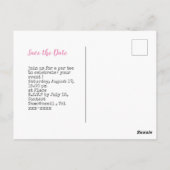 Golf bewaar de datum van het Bewustmakingsroze van Briefkaart (Achterkant)