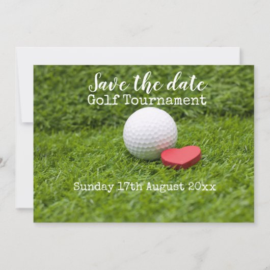 Golf bewaar de datum voor golf toernooi huwelijk save the date (Voorkant)