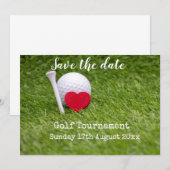 Golf bewaar de datum voor golf toernooi huwelijk save the date (Voorkant / Achterkant)