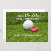 Golf bewaar de datum voor golf toernooi huwelijksf save the date (Voorkant / Achterkant)