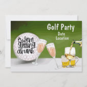 Golf Bewaar de datum voor vrijgezellenfeest Kaart (Voorkant)