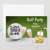 Golf Bewaar de datum voor vrijgezellenfeest Kaart (Voorkant / Achterkant)