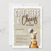 Golf, Biertjes & Proost op 70 Jaar Verjaardag Kaart (Voorkant)
