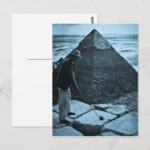 Golf bij de  blauwe tongpiramide van de Pyramide Briefkaart (Voorkant / Achterkant)