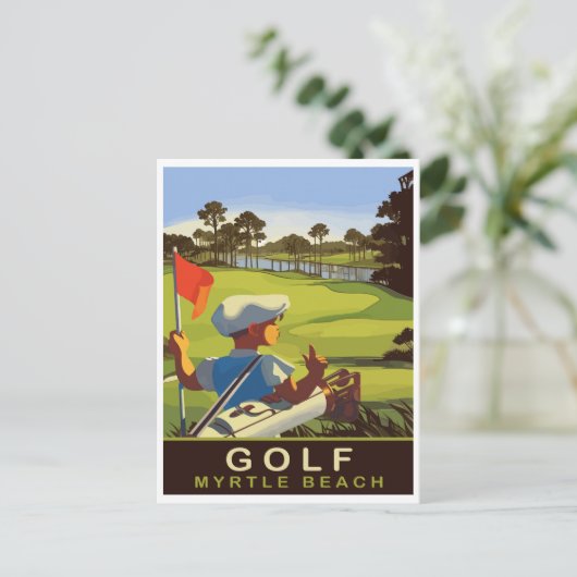 Golf bij Myrtle Beach, South Carolina, Reizen Briefkaart (Staand voorkant)