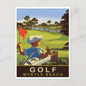 Golf bij Myrtle Beach, South Carolina, Reizen Briefkaart (Voorkant)