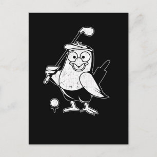 Golf Birdie Funny Bird Animal Humor Golfing Briefkaart