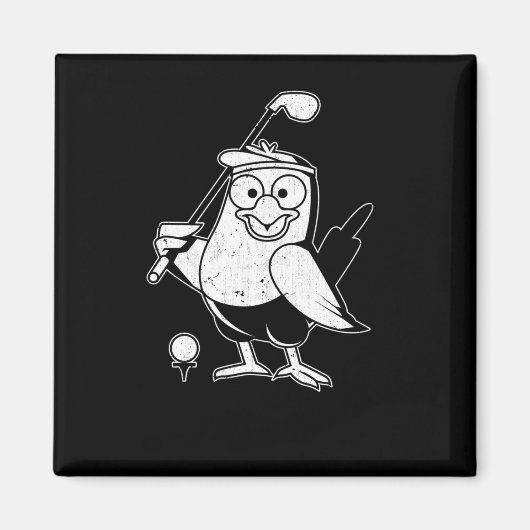 Golf Birdie Funny Bird Animal Humor Golfing Magneet (Voorkant)