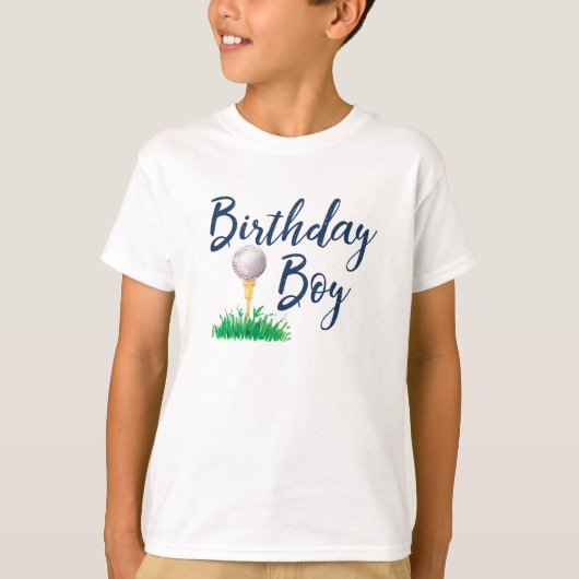 Golf Birthday Boy Shirt (Voorkant)