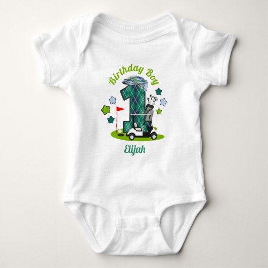 Golf Birthday Boy Shirt Golf Party Shirt (Voorkant)