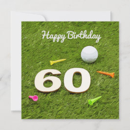 Golf Birthday Card 60th Birthday golf en t-shirt