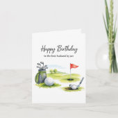 Golf Birthday Card for Husband Kaart (Voorkant)