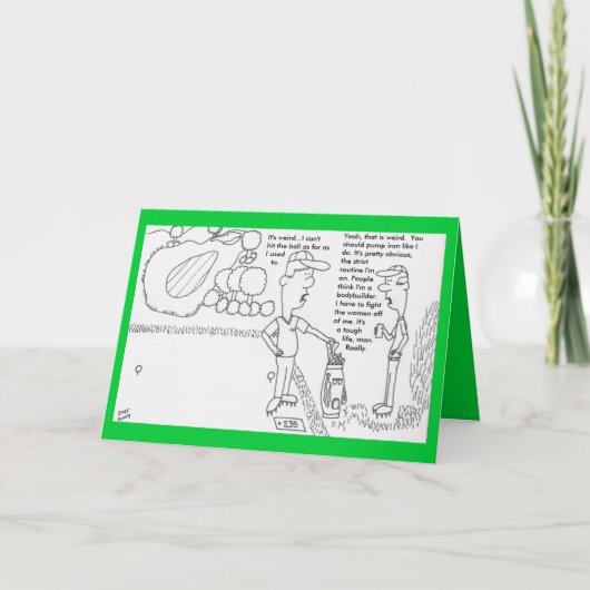 Golf Birthday Card Kaart (Voorkant)