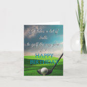 Golf Birthday Card Kaart (Voorkant)