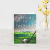 Golf Birthday Card Kaart (Gele Bloem)