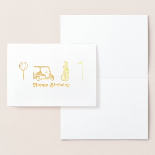 Golf Birthday Folie Kaarten (Display)