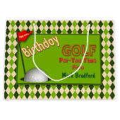 GOLF BIRTHDAY GIFT BAG LARGE CADEAUTASJE (Voorkant)