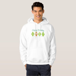 Golf Birthday Green Diamond Shapes Hoodie