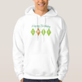 Golf Birthday Green Diamond Shapes Hoodie (Voorkant)