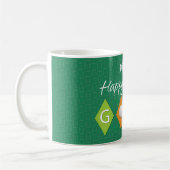 Golf Birthday Green Diamond Shapes Koffiemok (Links)