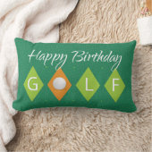 Golf Birthday Green Diamond Shapes Kussen (Deken)