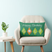 Golf Birthday Green Diamond Shapes Kussen (Stoel)