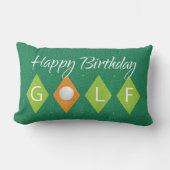 Golf Birthday Green Diamond Shapes Kussen (Voorkant)