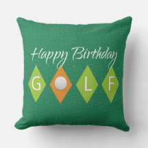 Golf Birthday Green Diamond Shapes