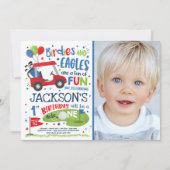 Golf Birthday Hole in één Golf 1st Birthday party Kaart (Voorkant)