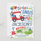 Golf Birthday Hole in één Golf 1st Birthday party  Kaart (Voorkant)