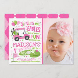 Golf Birthday Hole in één Golf 1ste verjaardag Kaart