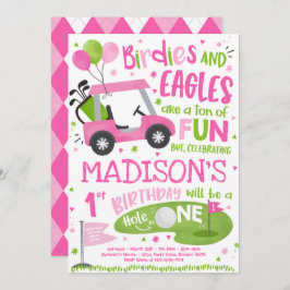 Golf Birthday Hole in één Golf 1ste verjaardag Kaart