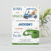 Golf Birthday Invitation Kaart (Staand voorkant)