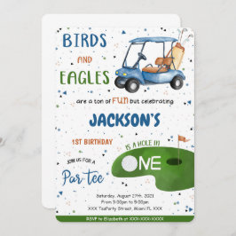 Golf Birthday Invitation Kaart